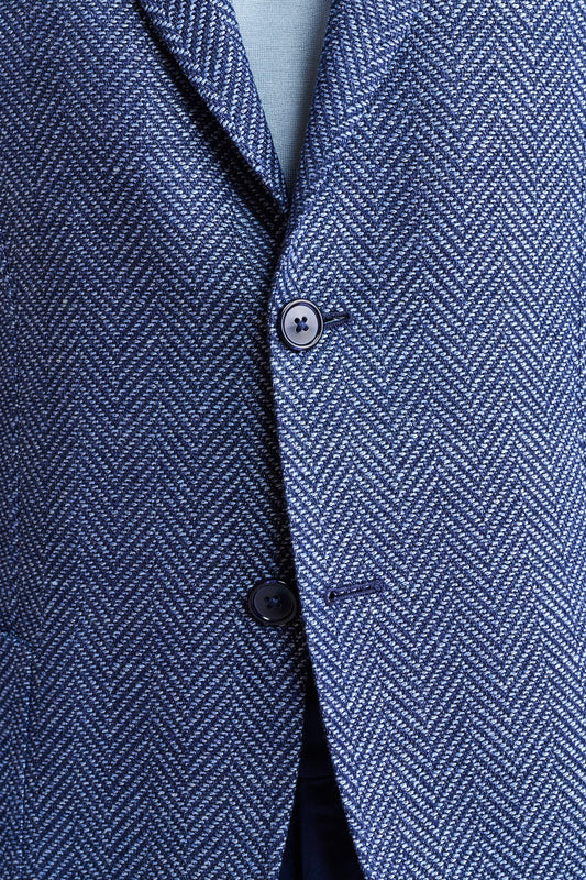 Blue Wool & Linen Kenton Jacket Jazz Image 6