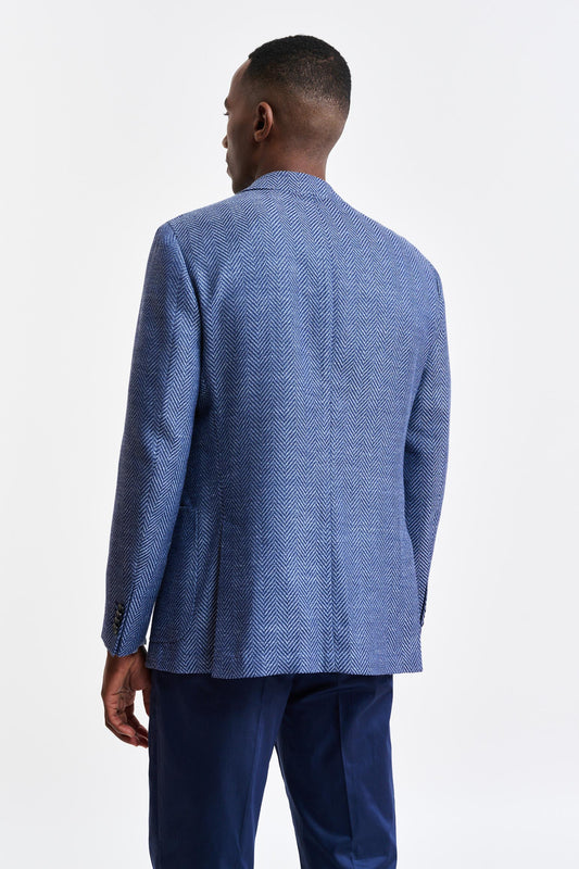 Blue Wool & Linen Kenton Jacket Jazz Image 3
