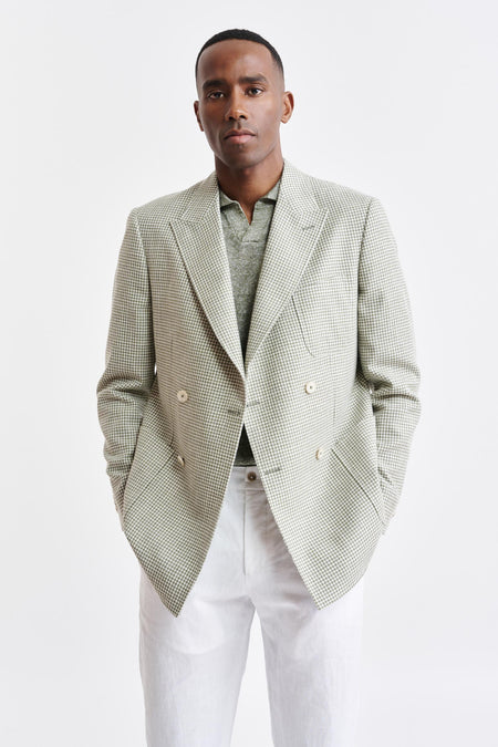 Light Green Wool & Cotton Soho Jacket Riviera Trend Image 3