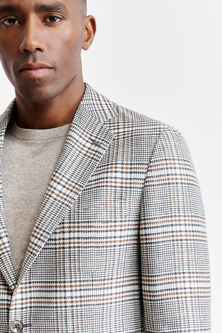 Light Grey Wool & Linen Kenton Jacket Riviera Trend Image 3