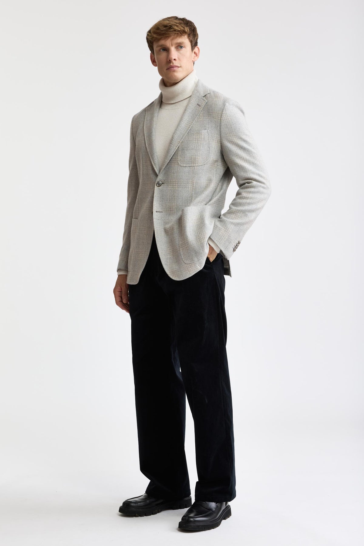 Light Grey Wool & Cotton Kenton Light Jacket Mistral