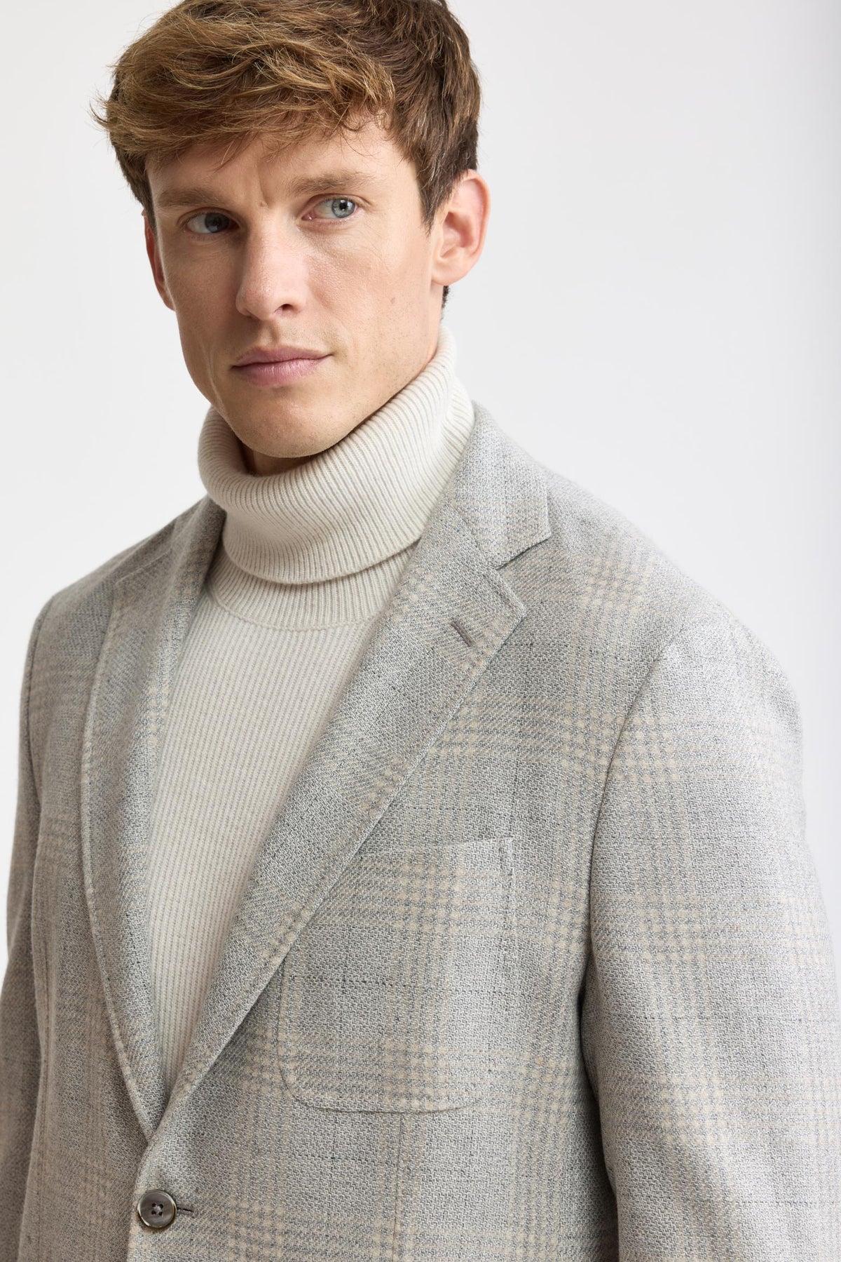Light Grey Wool & Cotton Kenton Light Jacket Mistral