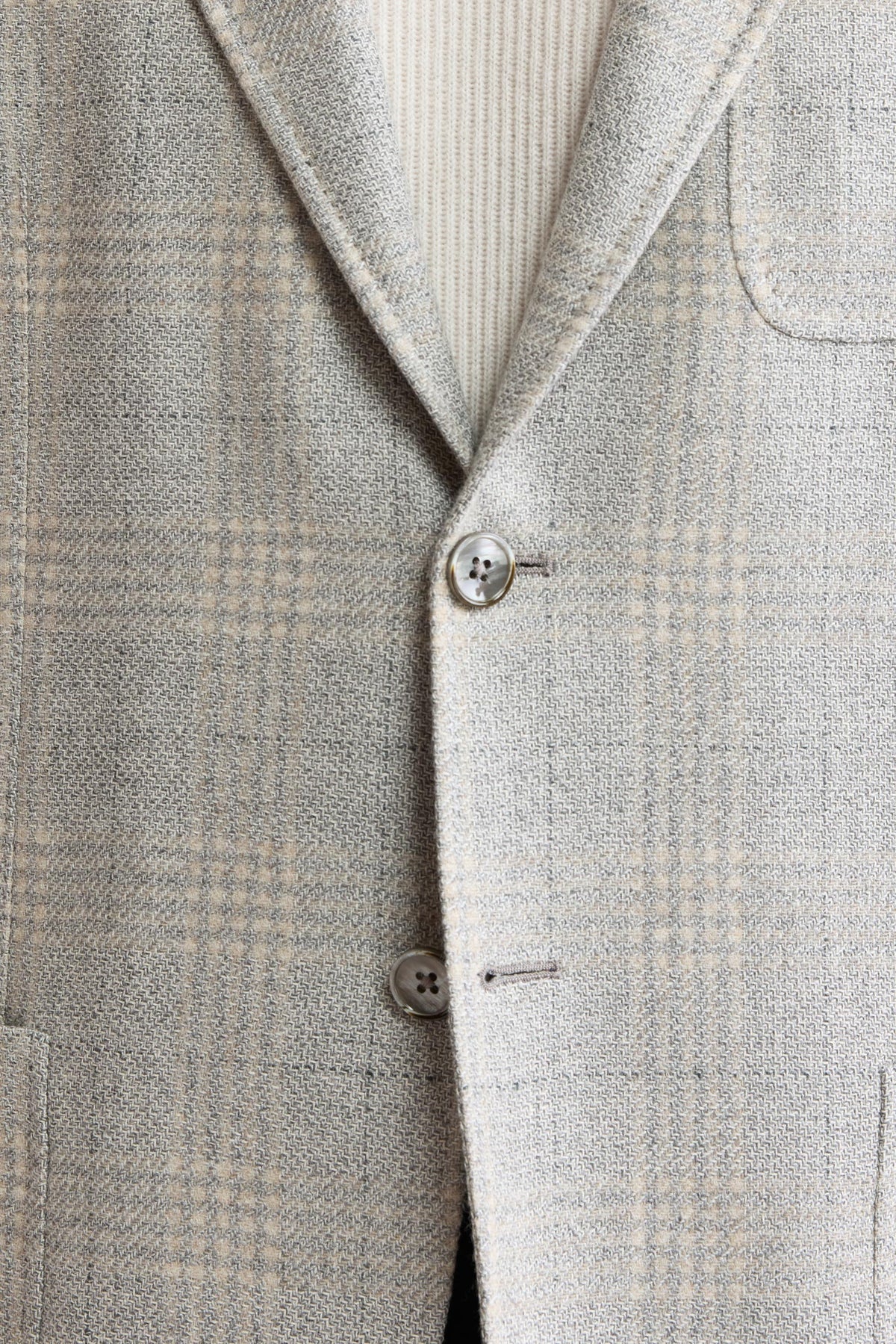 Light Grey Wool & Cotton Kenton Light Jacket Mistral