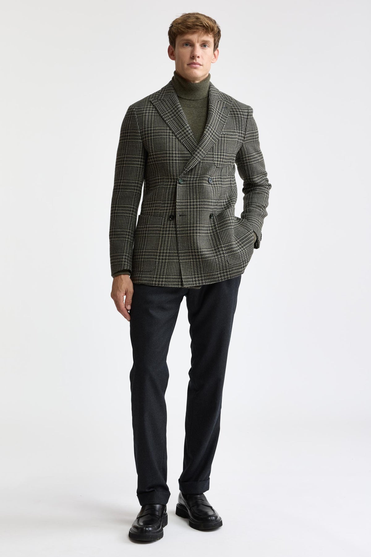 Medium Green 100% Wool Kenton Light Jacket Mistral