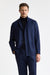 Dark Blue 100% Wool Super 100's Camden Jacket Flannel & Saxony