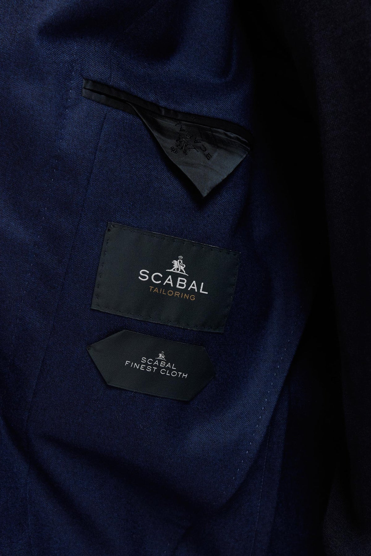 Dark Blue 100% Wool Super 100's Camden Jacket Flannel & Saxony