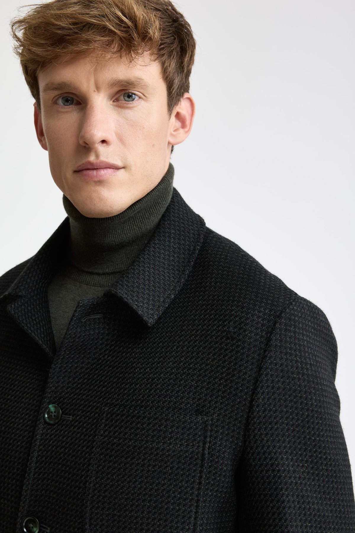 Dark Green 100% Wool Camden Jacket Mistral