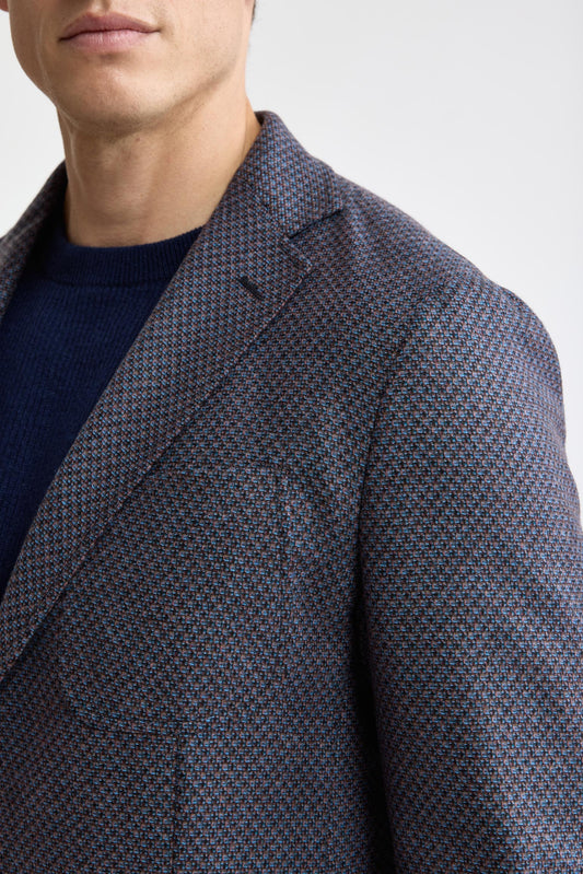 Veste légère Kenton Mistral en laine et cachemire bleu foncé