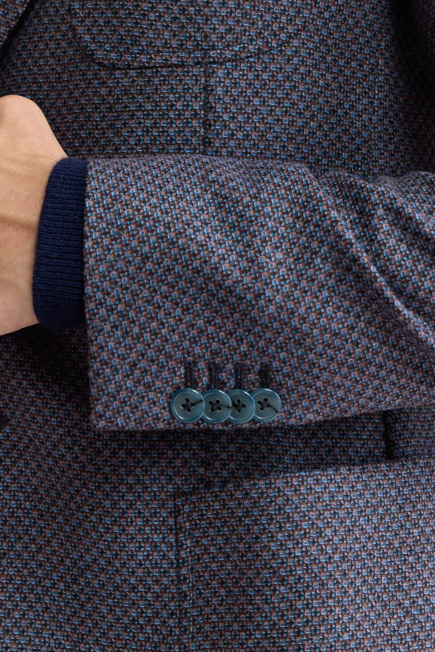 Dark Blue Wool & Cashmere Kenton Light Jacket Mistral