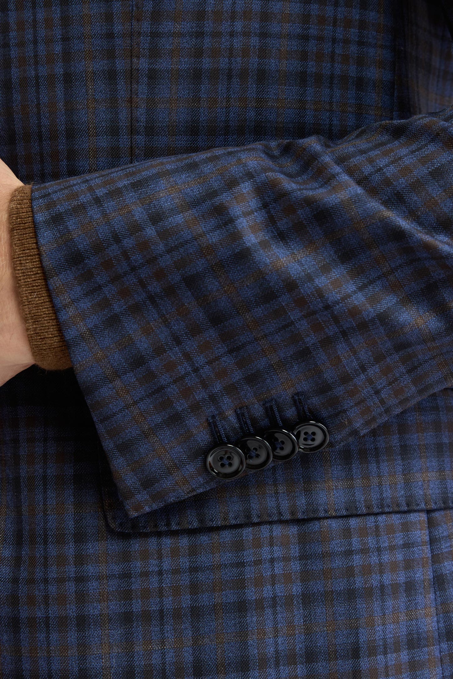 Dark Blue 100% Wool Super 130's Soho Jacket Cascade