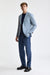 Hellblau, 100 % Wolle, Kenton-Jacke „Freestyle“