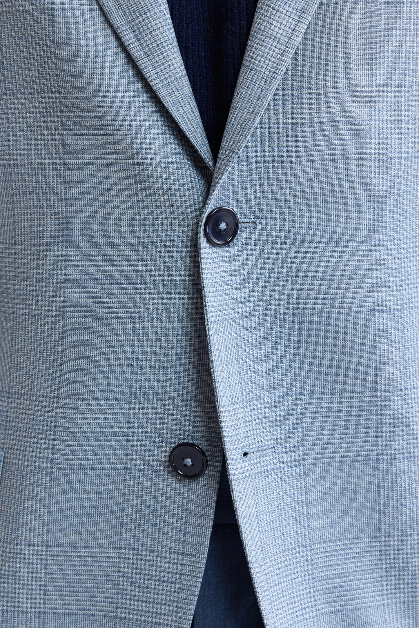 Hellblau, 100 % Wolle, Kenton-Jacke „Freestyle“