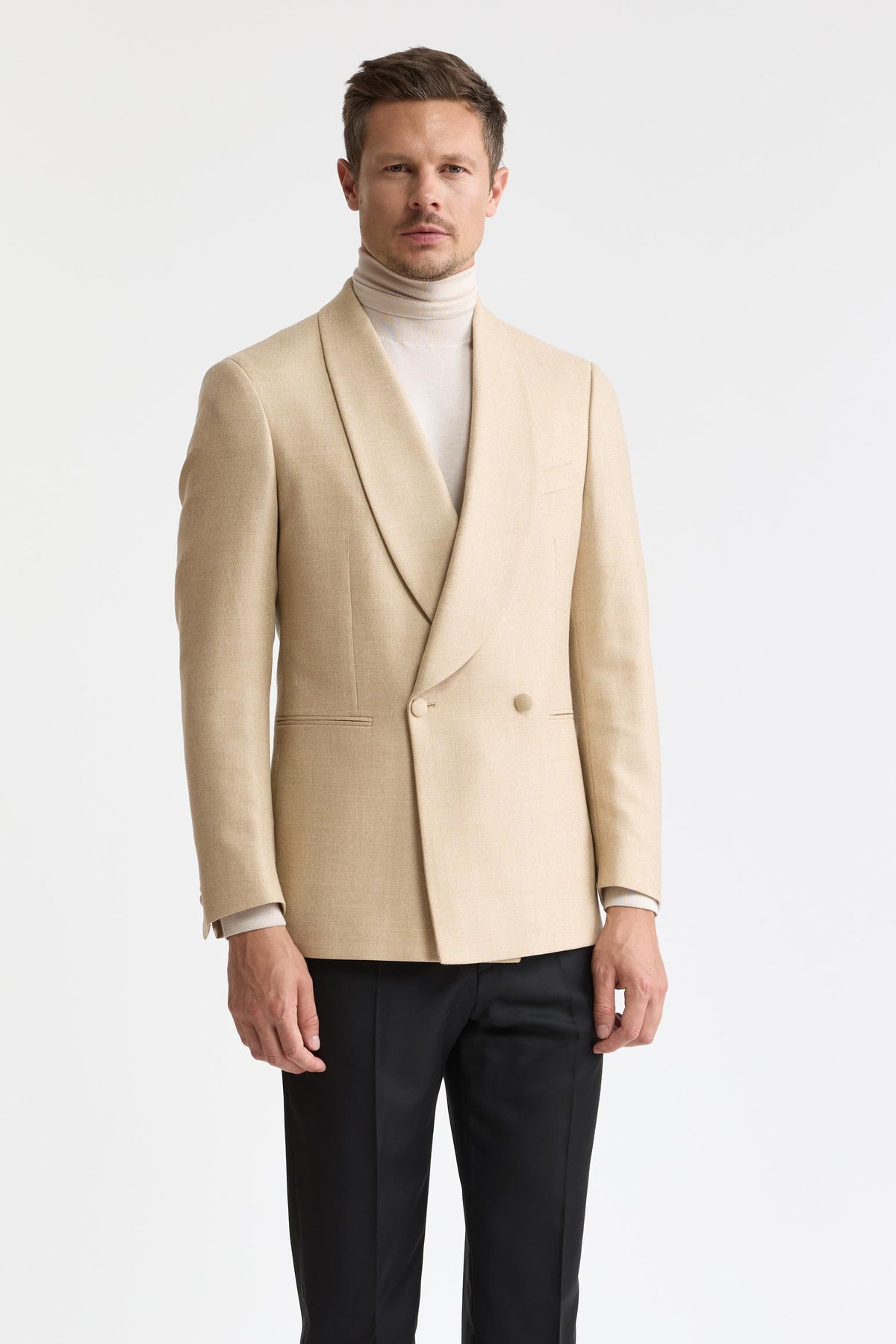 Hellbeige 100 % Wolle Soho-Jacke Harmony