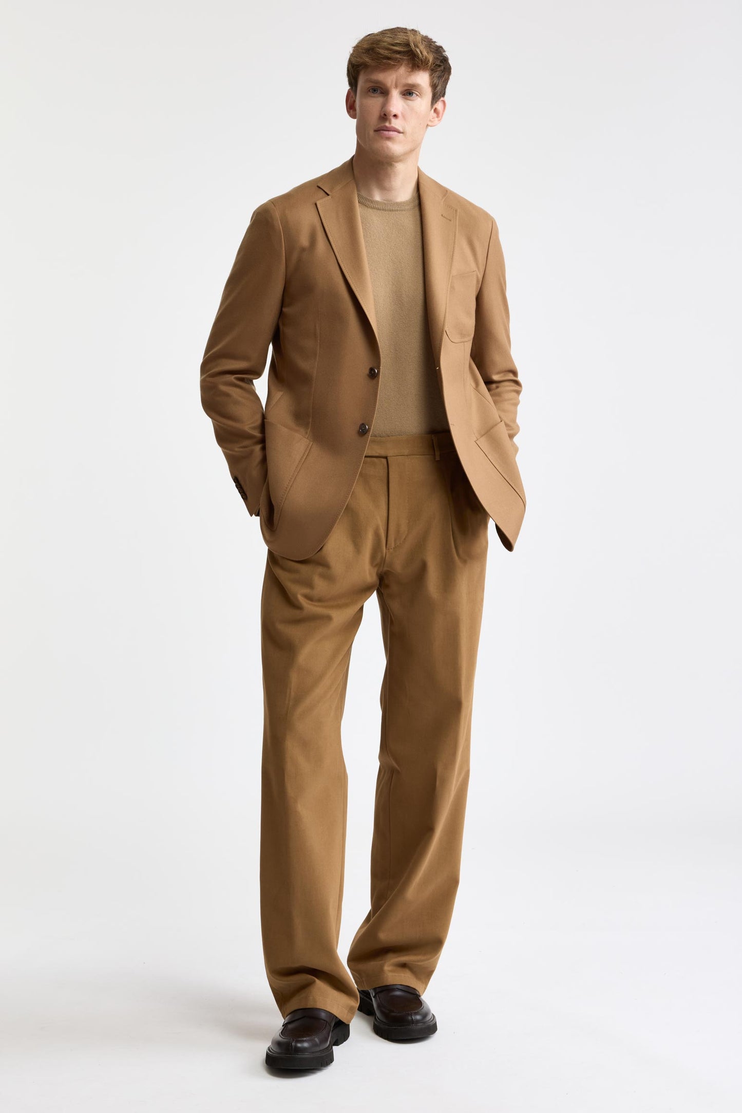 Light Brown 100% Cashmere Kenton Jacket Bliss