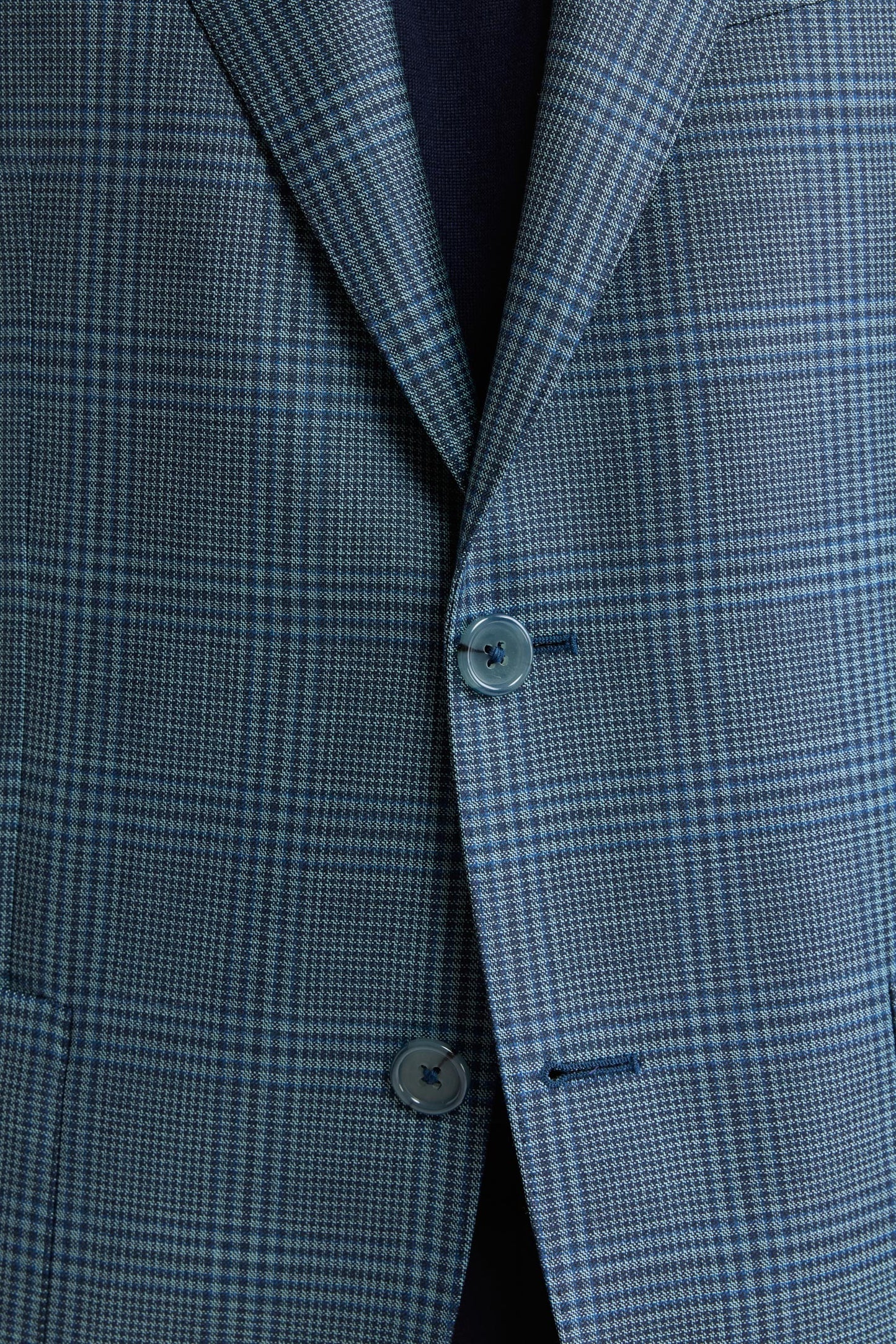 Medium Green 100% Wool Super 130's Soho Jacket Cascade