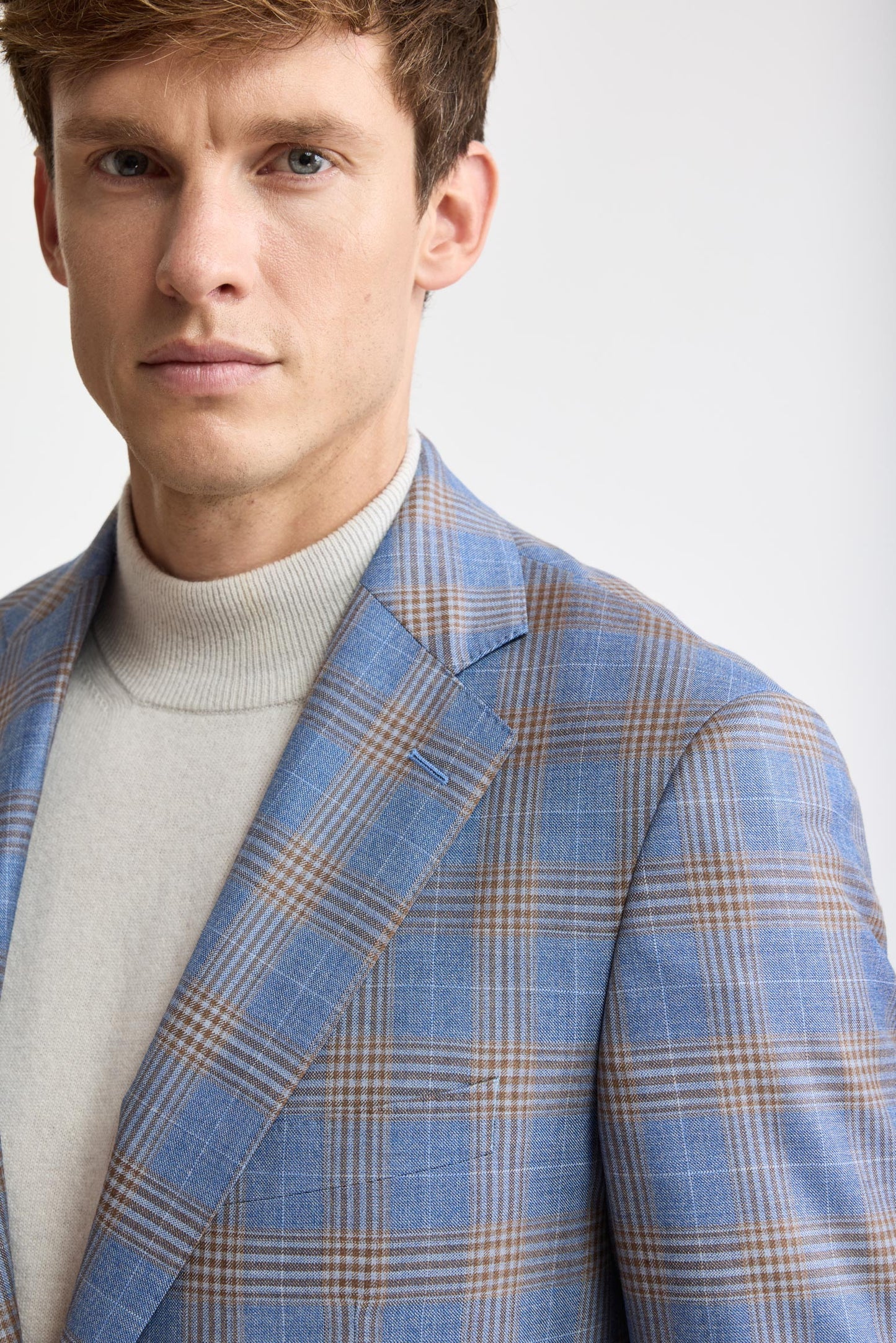 Light Blue 100% Wool Super 130's Soho Jacket Cascade