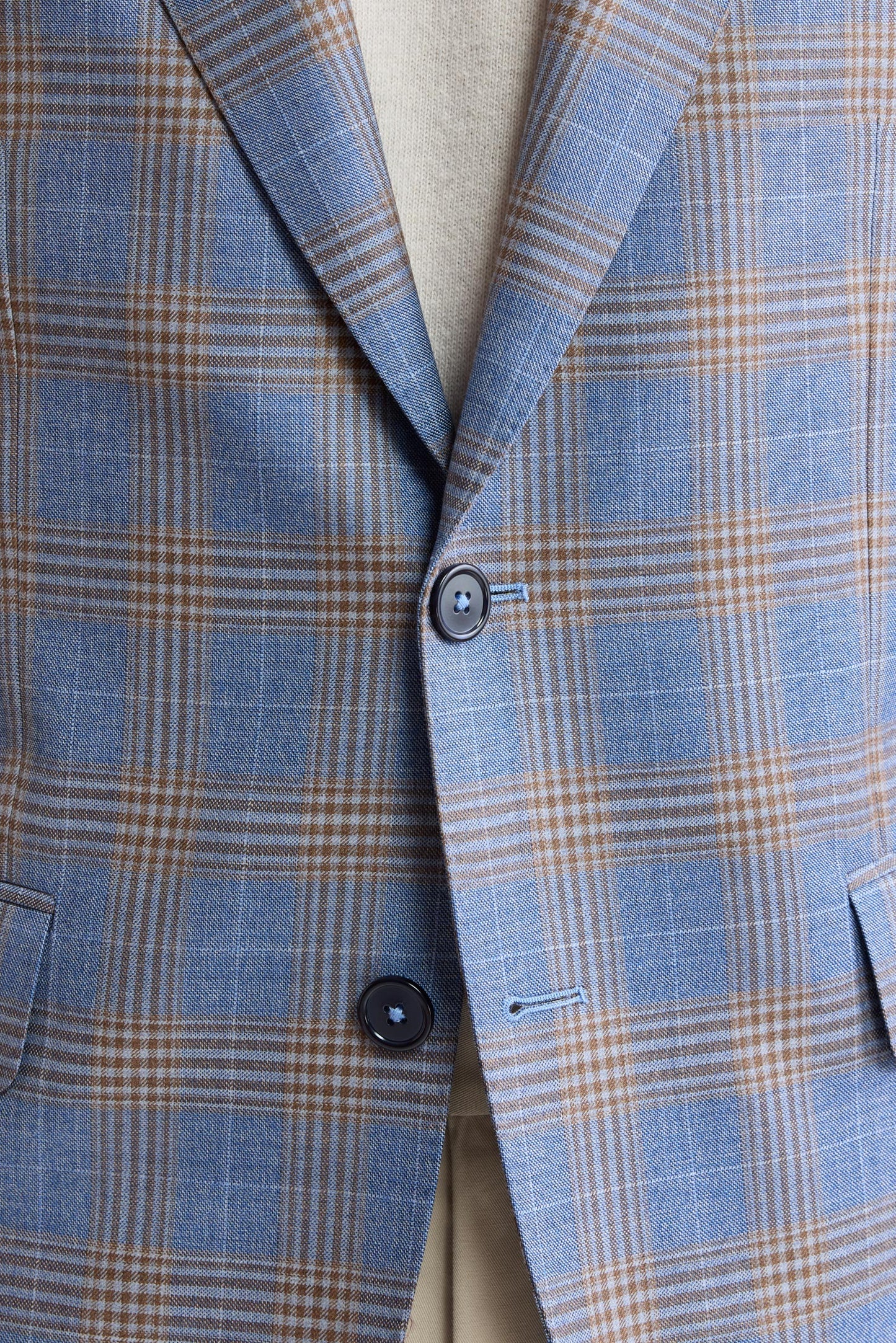 Light Blue 100% Wool Super 130's Soho Jacket Cascade