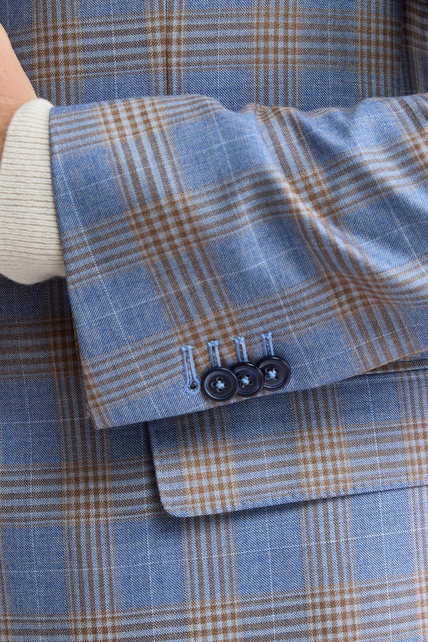 Light Blue 100% Wool Super 130's Soho Jacket Cascade