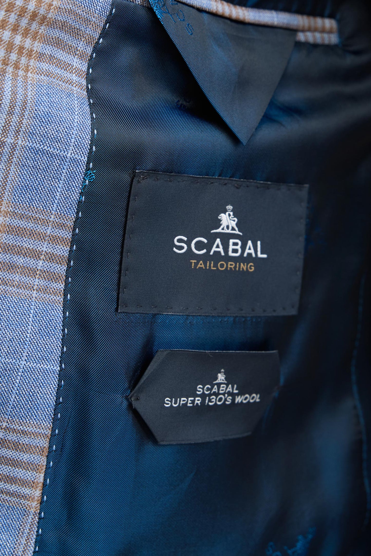 Light Blue 100% Wool Super 130's Soho Jacket Cascade