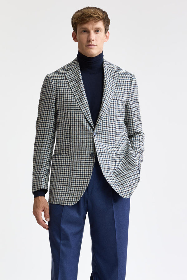 Medium Blue Silk & Linen Soho Jacket Mistral