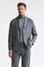 Hellgraue Camden-Jacke aus 100 % Wolle Super 100's, Flanell & Saxony