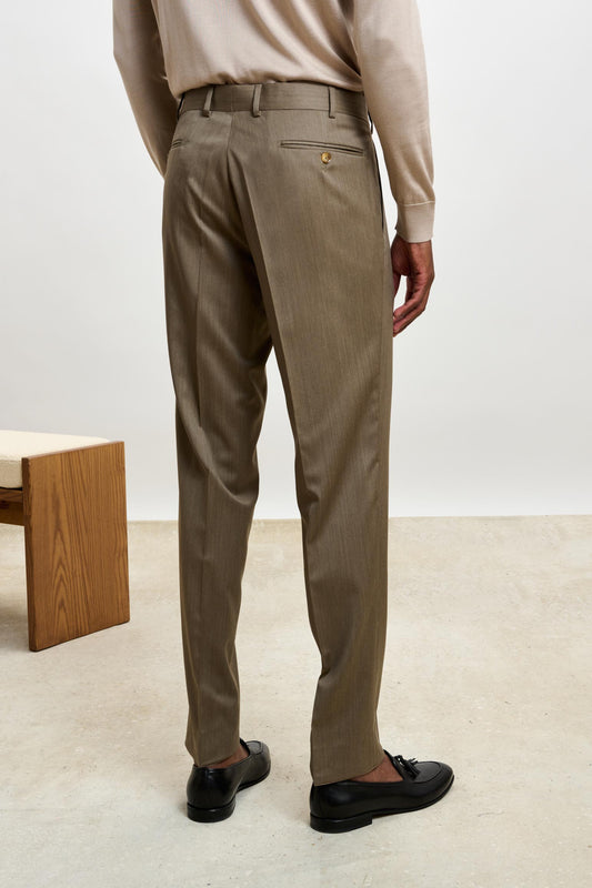 Farley Trouser New Deluxe Taupe Melange - View 3