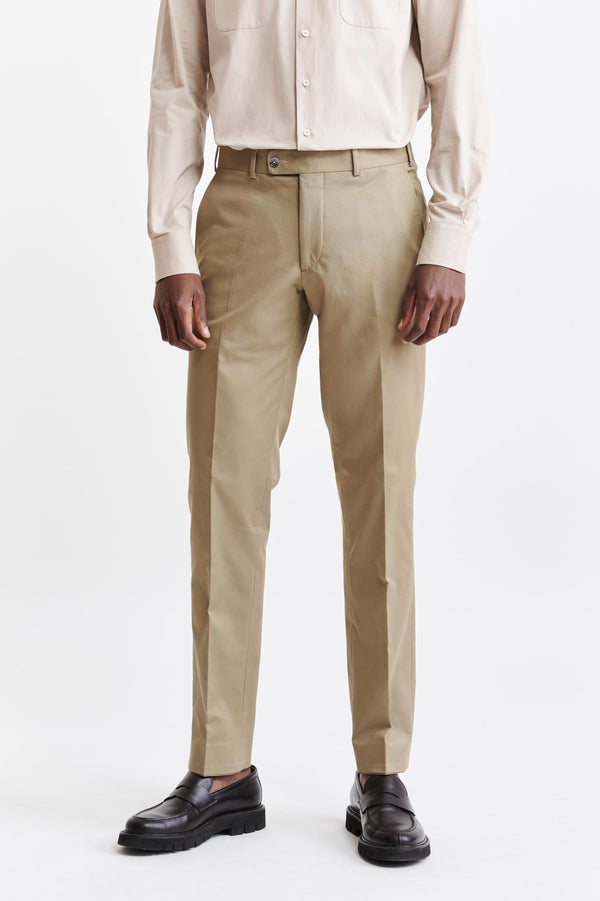 Dark Beige Gibbet Trousers Cashmere Cotton
