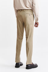 Dark Beige Gibbet Trousers Cashmere Cotton
