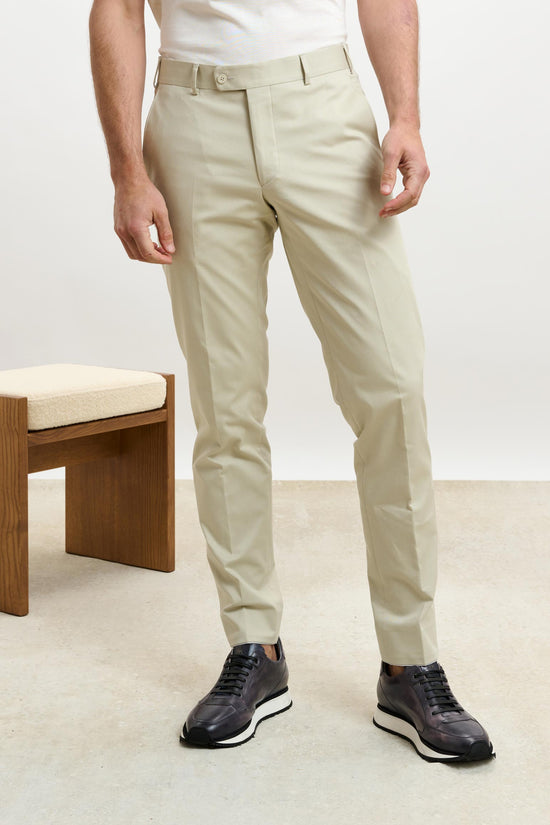 Gibbet Trouser Cashmere Cotton Beige - View 1