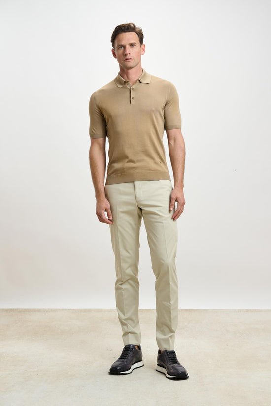 Gibbet Trouser Cashmere Cotton Beige - View 5