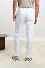 Farley Trouser Pure Linen White - View 3