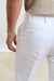 Farley Trouser Pure Linen White - View 4