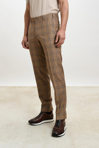 Farley Trouser Crossover Check Rust - View 1