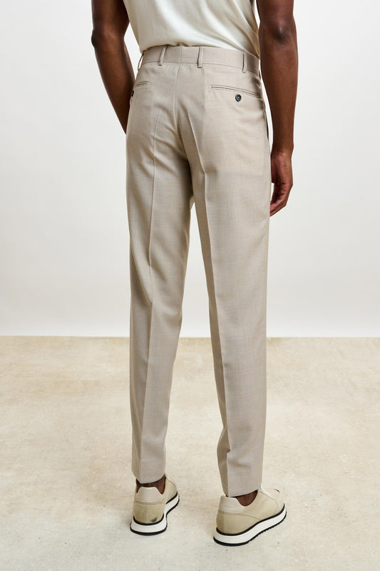 Farley Trouser Crossover Plain Beige - View 4