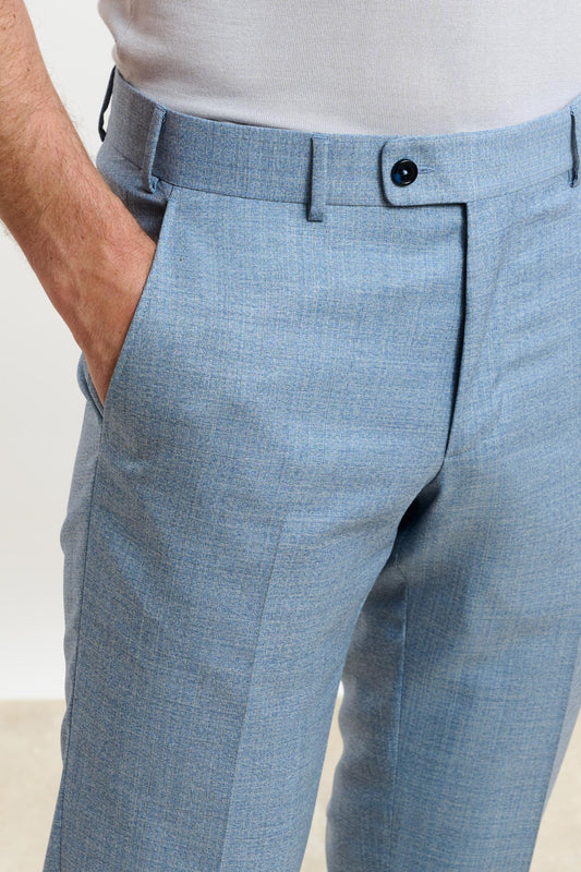 Farley Trouser Crossover Plain Light Blue - View 3