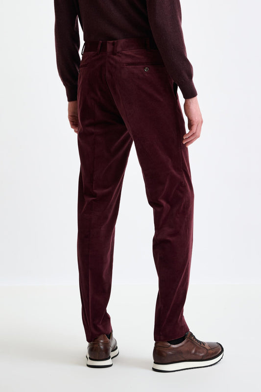 Red Cotton Farley Trouser Corduroy - View 1