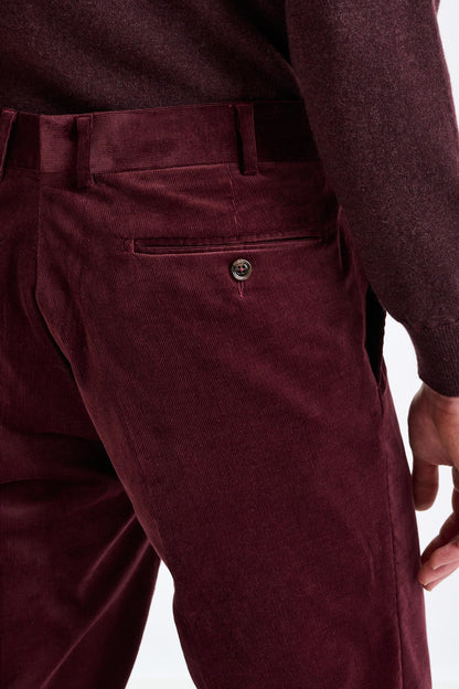 Red Cotton Farley Trouser Corduroy - View 2