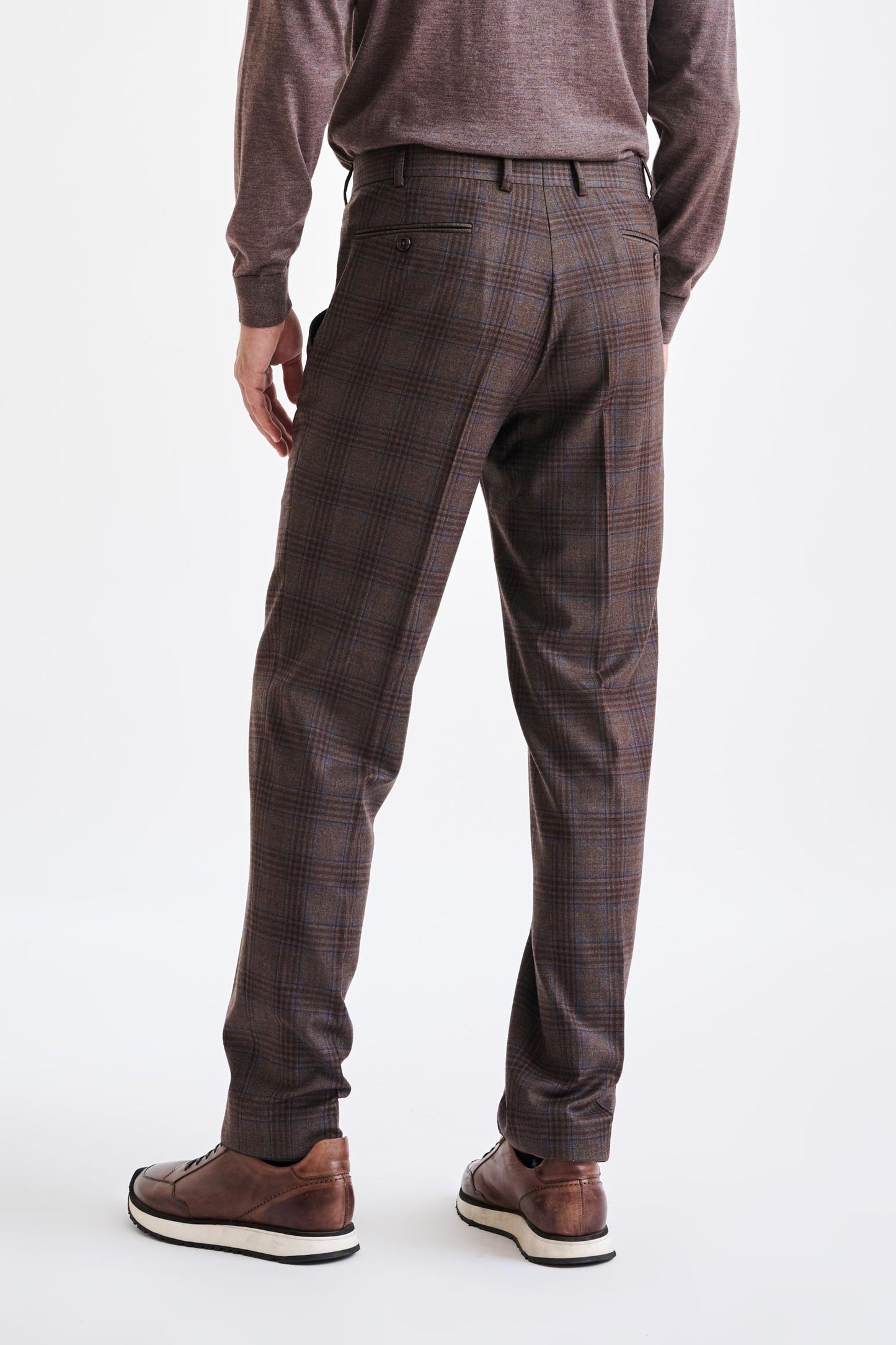 Brown Super 130's Wool Farley Trouser Hybrid - View 5