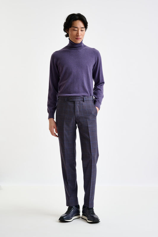 Light Purple Super 130's Wool Farley Trouser Hybrid - View 2