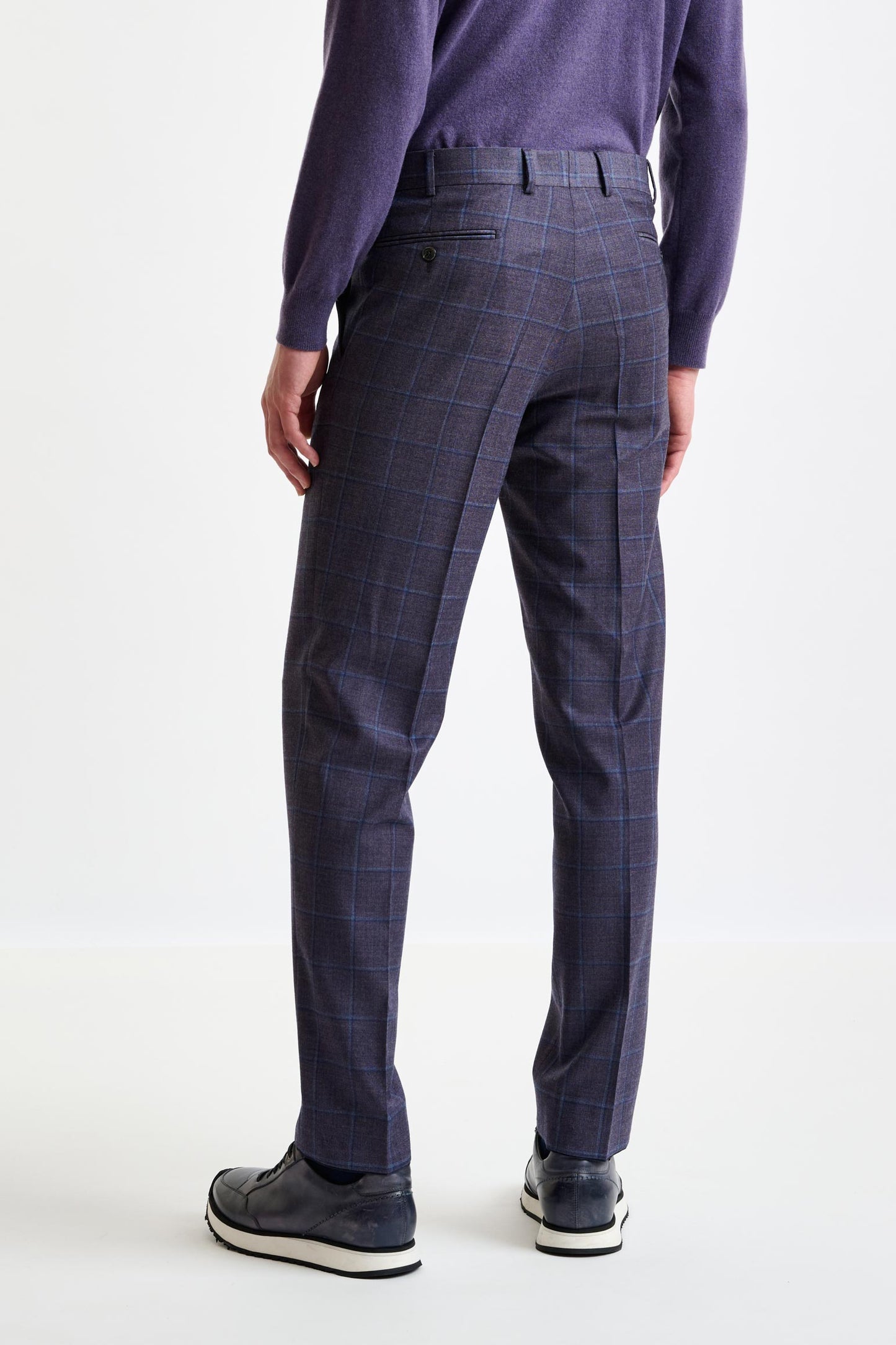 Pantalon Farley violet clair en laine Super 130's Hybrid