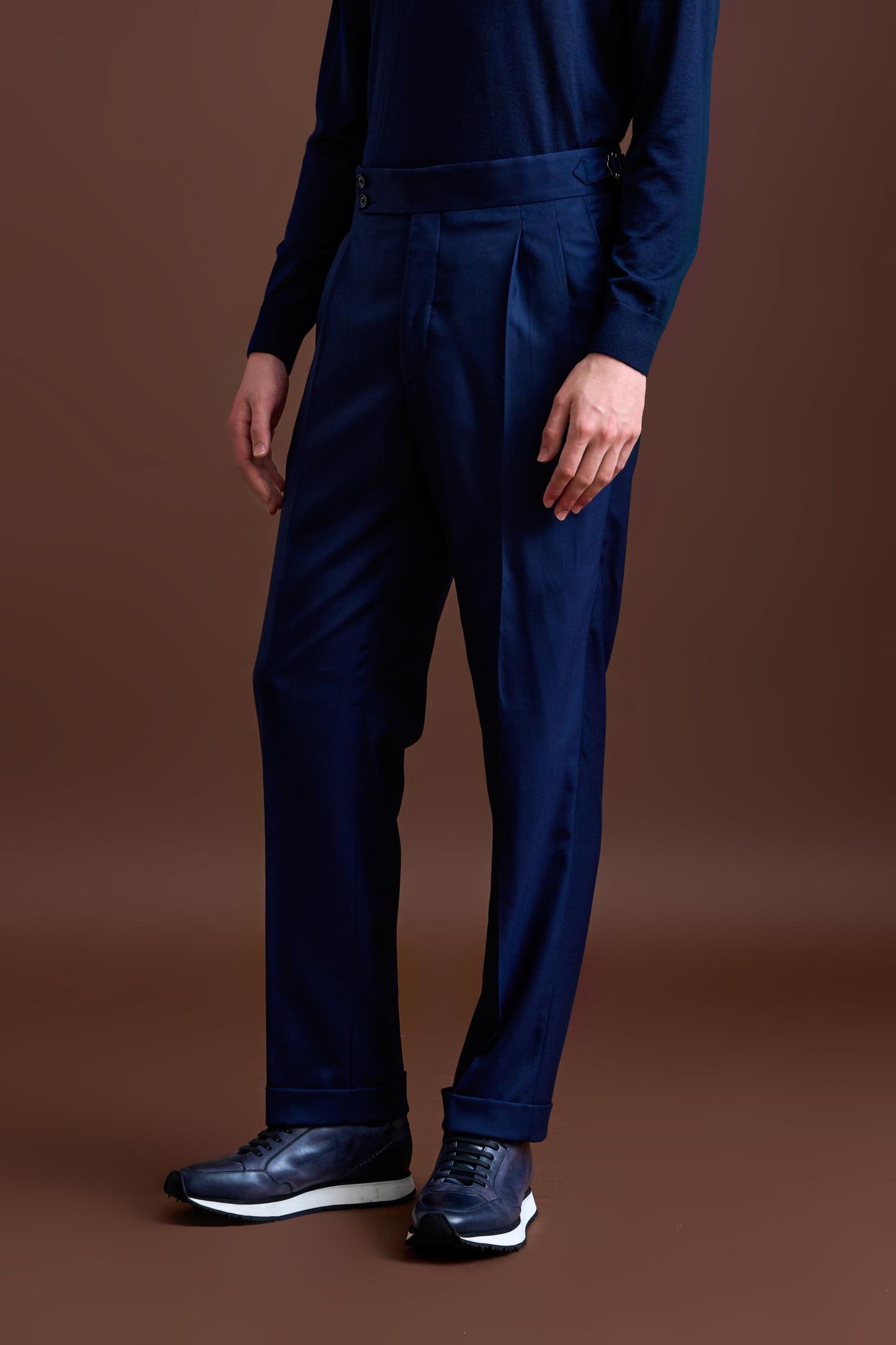 Pantalon Gibet Bleu 100% Cachemire Golden Gate