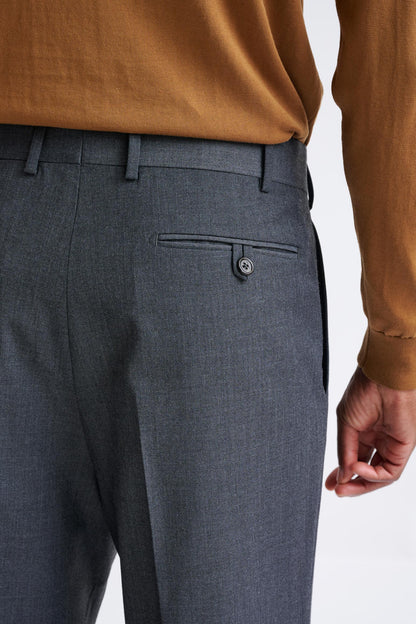 Dark Grey Wool and with Stretch Farley Trousers Connect - View Four