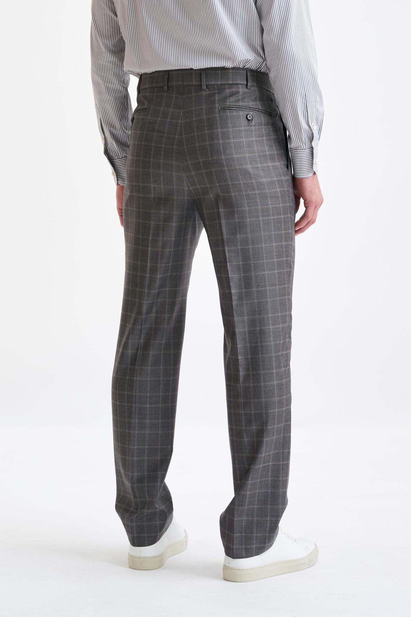 Mid Grey Super 100's Merino Wool Farley Trousers The Royal