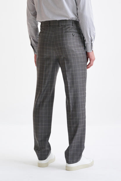 Mid Grey Super 100's Merino Wool Farley Trousers The Royal - View Five