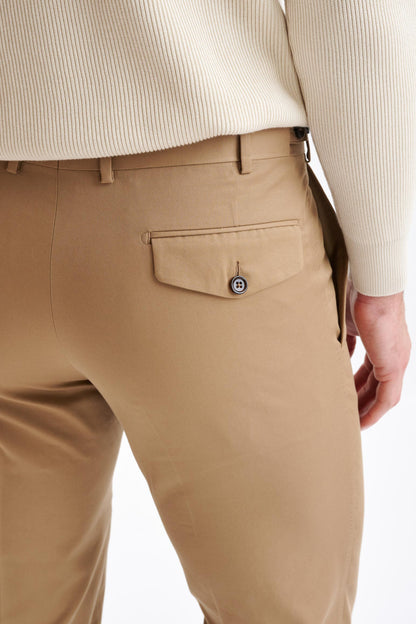 Sand Cotton Farley Trousers Cashmere Cotton - View Four