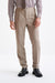 Beige Super 130's Wool  Farley Trousers Crossover - View One