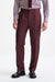 Burgundy Super 100's Wool Farley Trousers New Deluxe - View One
