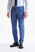 Check Blue Super 130's Wool  Farley Trousers Mosaic - View One