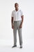 Grey & White Check Wool Farley Trousers Cosmopolitan - View Two