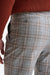 Grey Brown Check Wool & Cotton Farley Trousers Lifestyle - View Four
